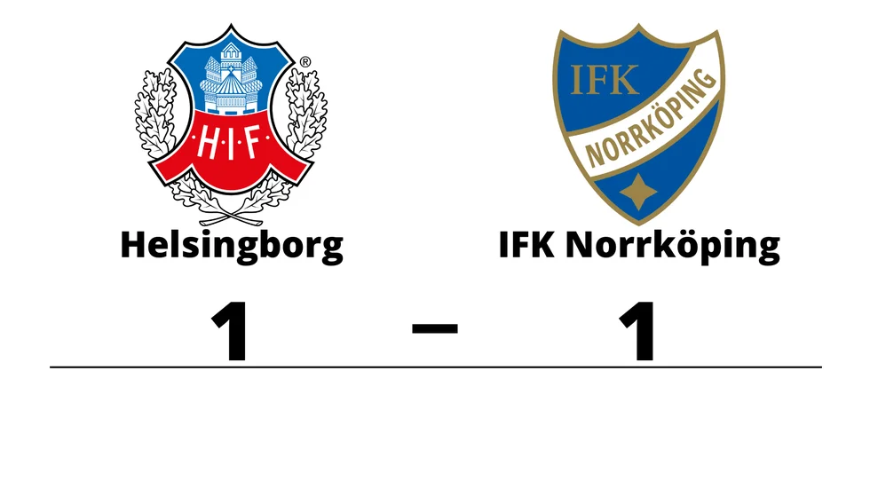 Helsingborgs IF spelade lika mot IFK Norrköping