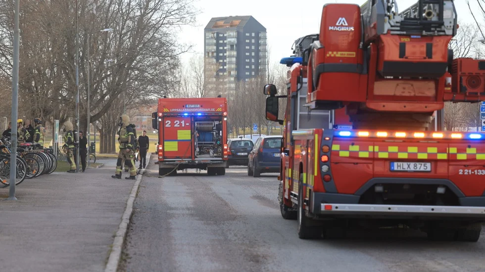 Räddningstjänsten kallades till en brand på Solskensgatan i Gränby på torsdagskvällen.