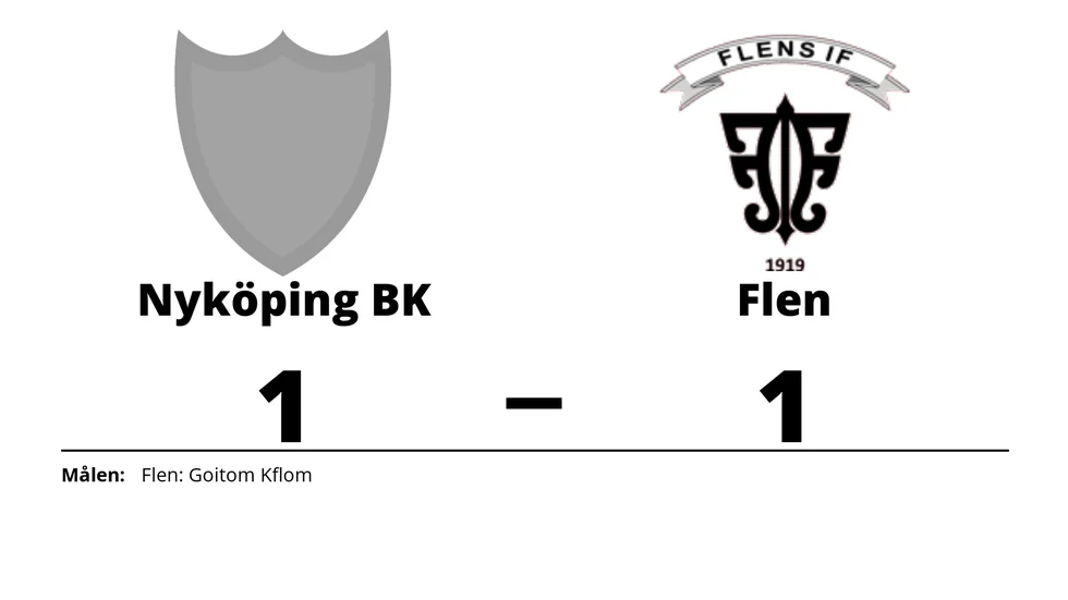Nyköpings BK spelade lika mot Flens IF