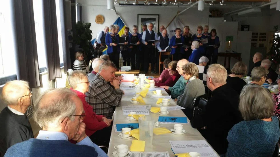 Kören Träskfolket underhöll under årsmötet.