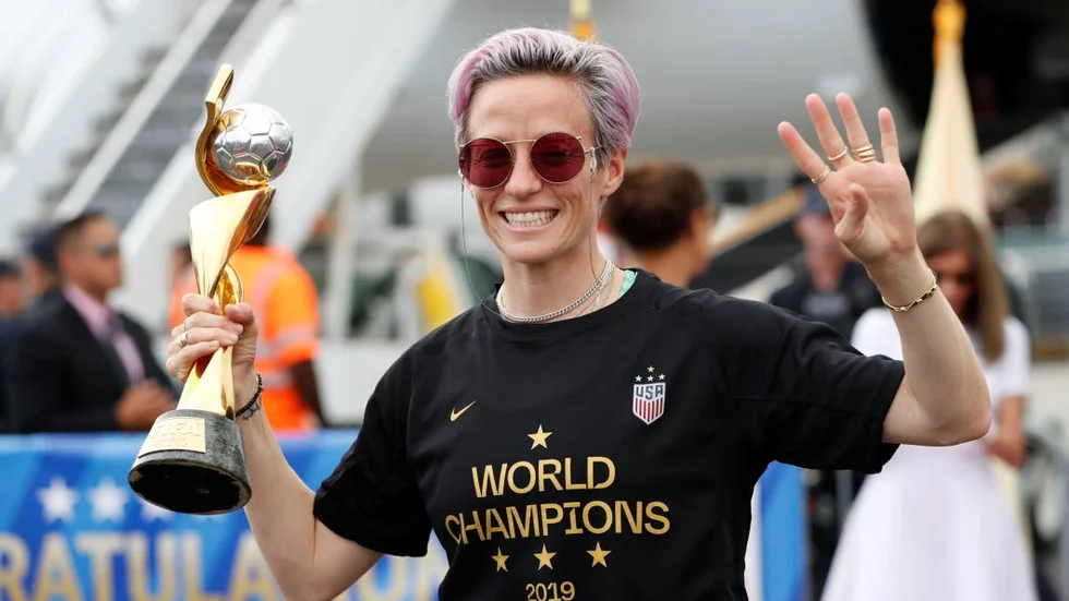 VINNARE. Megan Rapinoe (USA) avgjorde finalen – och var med sina uppmärksammade uttalanden även turneringens moraliska segrare.