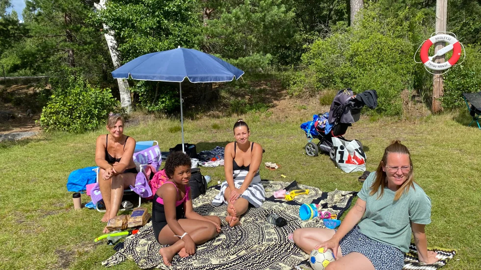 "Det är den bästa badplatsen i hela Östergötland", säger Johanna Lomberious som besökte badplatsen tillsammans med familj och vänner.