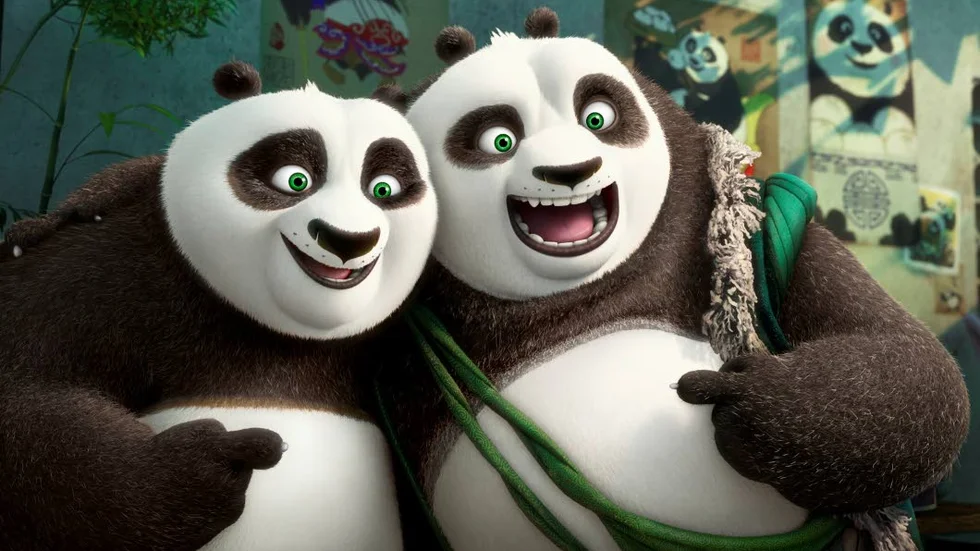 Pandan Po återförenas med sin biologiska pappa i "Kung fu panda 3", animationsstudion Dreamworks stora Kinasuccé.
