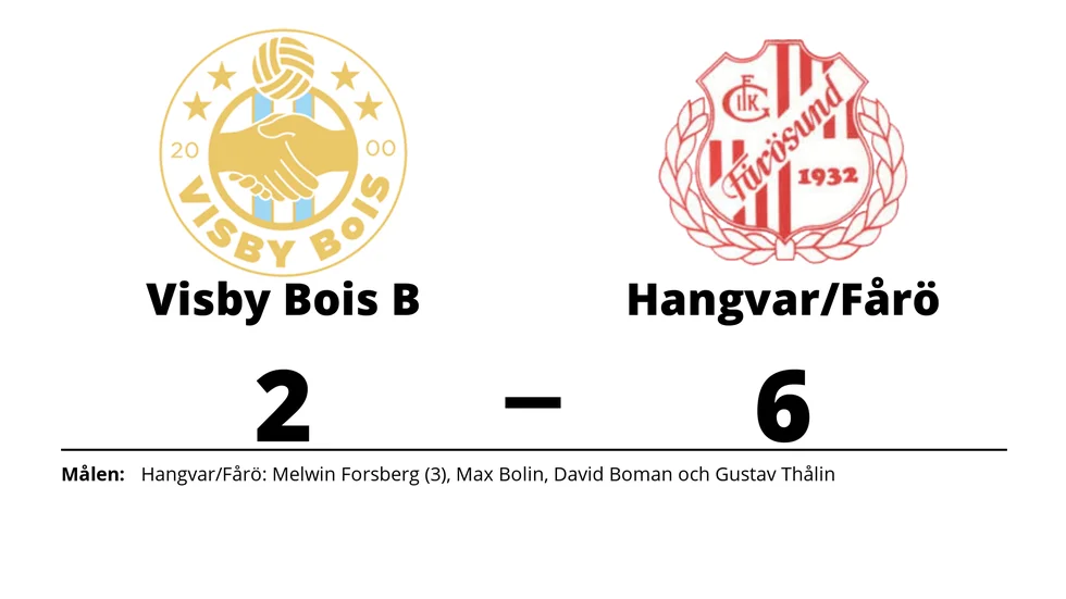 Visby BoIS B förlorade mot Hangvar SK/Fårösund GoIK