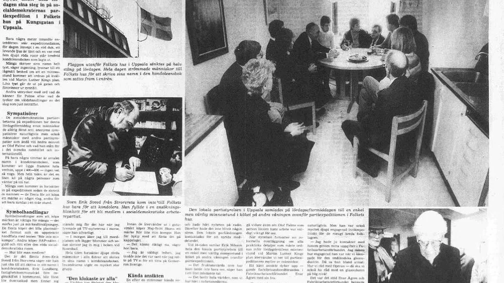 UNT:s mittenuppslag den 3 mars 1986.