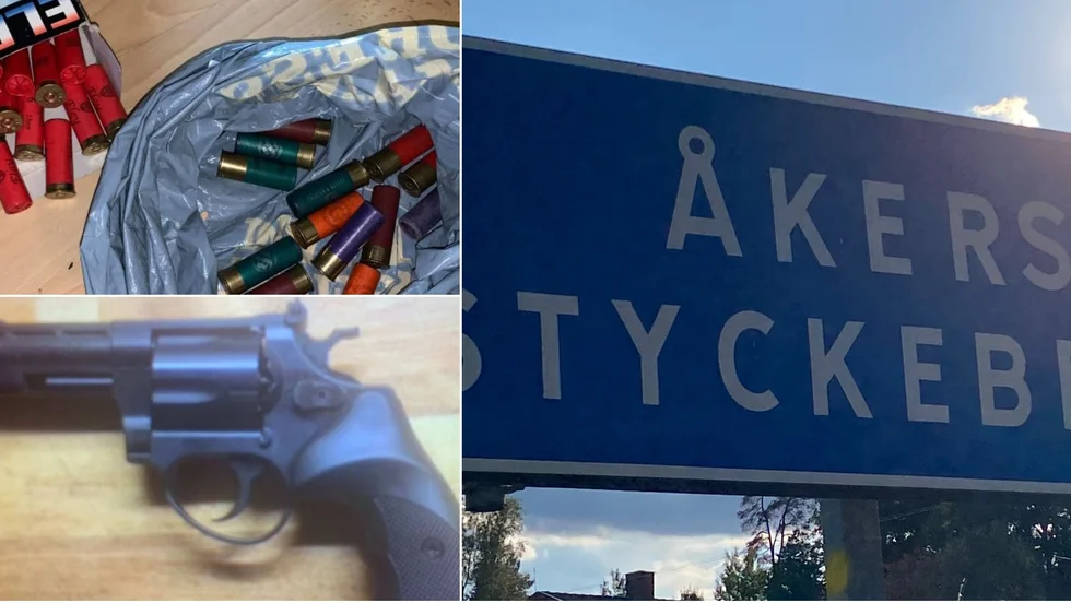Både vapen och ammunition hittades i mannens bostad i Åkers styckebruk. Nyligen dömdes mannen till två år i fängelse.
