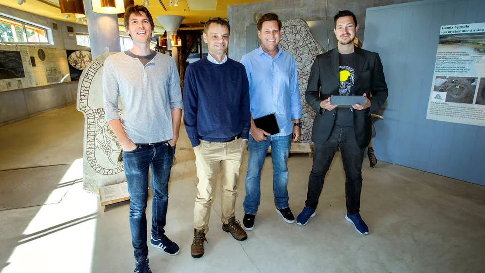 Utvecklare. Hårt arbete av bland andra Daniel Westergren, 3D-designer, John Ljungkvist, arkeolog och projektledare, Staffan Hagberg, teknik, och Sebastian Wiberg, teknik,  ligger bakom den nya appen.