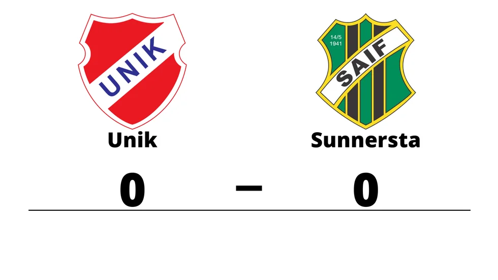 Unik FK spelade lika mot Sunnersta AIF