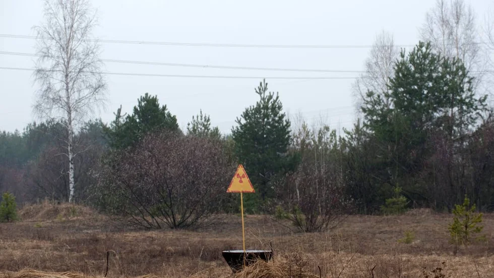 Den röda skogen utanför reaktor 4 i Tjernobyl. Skogen som nu är fälld färgades röd av det kraftiga radioaktiva nedfallet precis efter olyckan. Det var den 26 april 1986, tjugo över ett på natten, som kärnkraftverket havererade  Efter att ha utsatt systemen för ett antal tester  exploderade reaktorn och mängder med radioaktivt avfall spreds över Europa.