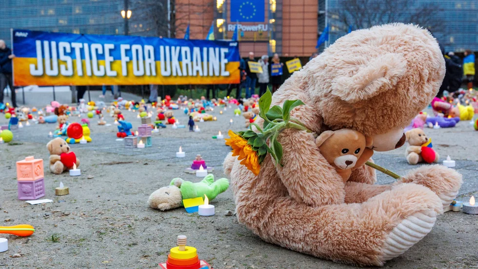 Ryssland inledde sin fullskaliga invasion i februari 2022, sedan det har minst 500 ukrianska barn dödats i kriget, enligt president Volodymyr Zelenskyjs uppgifter. Arkivbild.