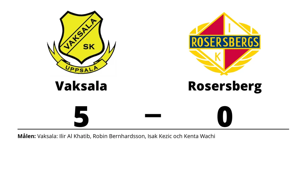 Vaksala SK vann mot Rosersbergs IK