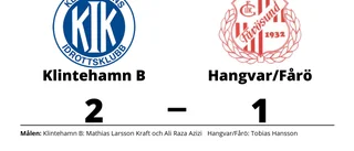 Klintehamn B vann på hemmaplan mot Hangvar/Fårö