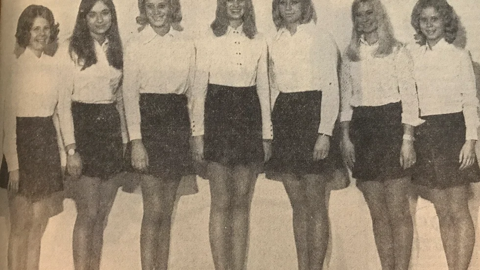 Så här såg luciakandidaterna ut för 50 år sedan. Kandidaterna presenterades inte med namn utan bara med en siffra.