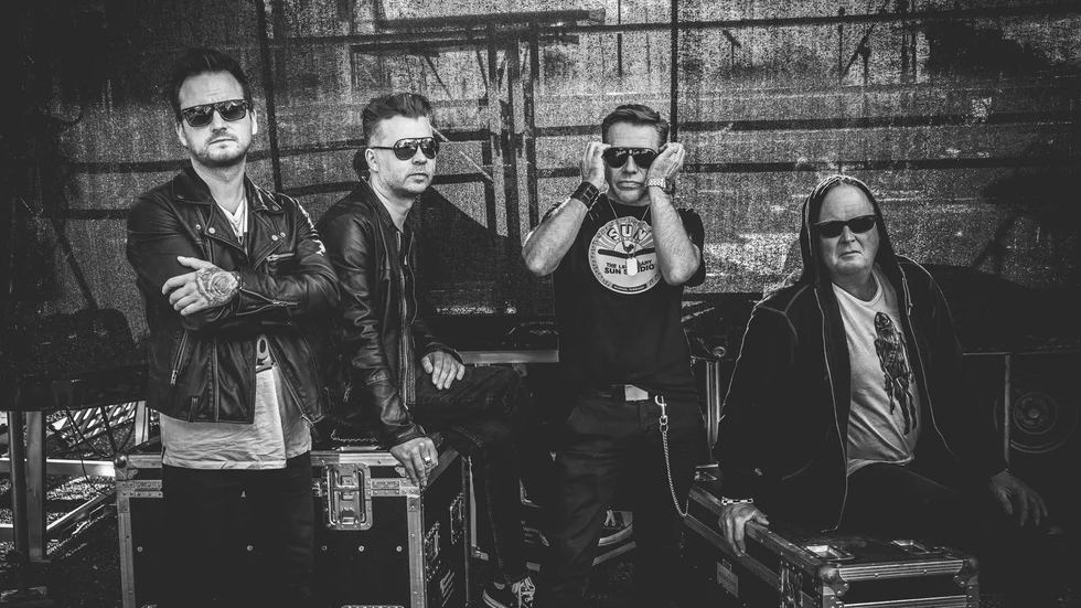 Noice i dag. Från vänster: Funky Dan Larsson, Jonas Karlberg, Peo Thyrén, Robert Klasen. Pressbild.