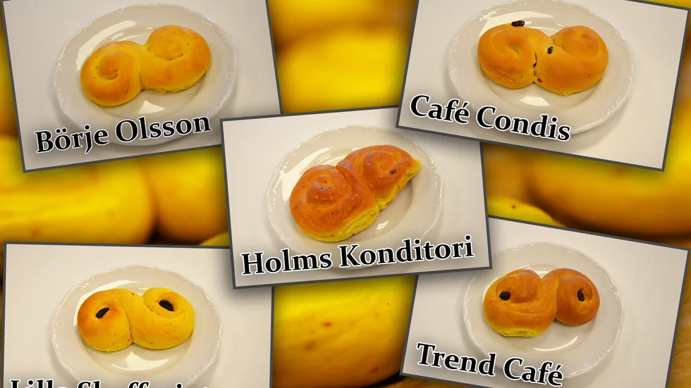 Det stod mellan lussebullar från Lilla Skafferiet, Börje Olsson, Holms Konditori, Café Condis och Trend Café.