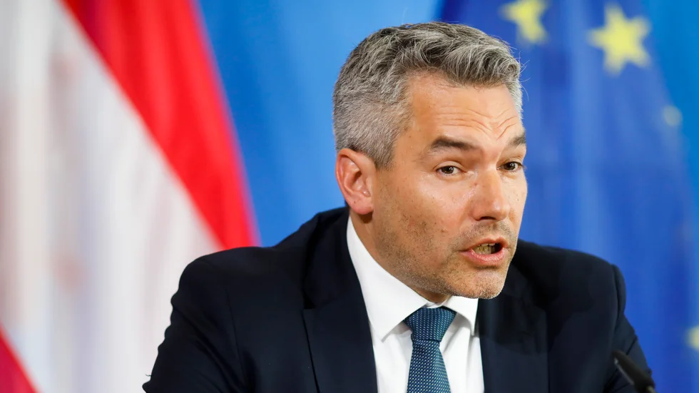 Karl Nehammer är Österrikes inrikesminister. Arkivbild.