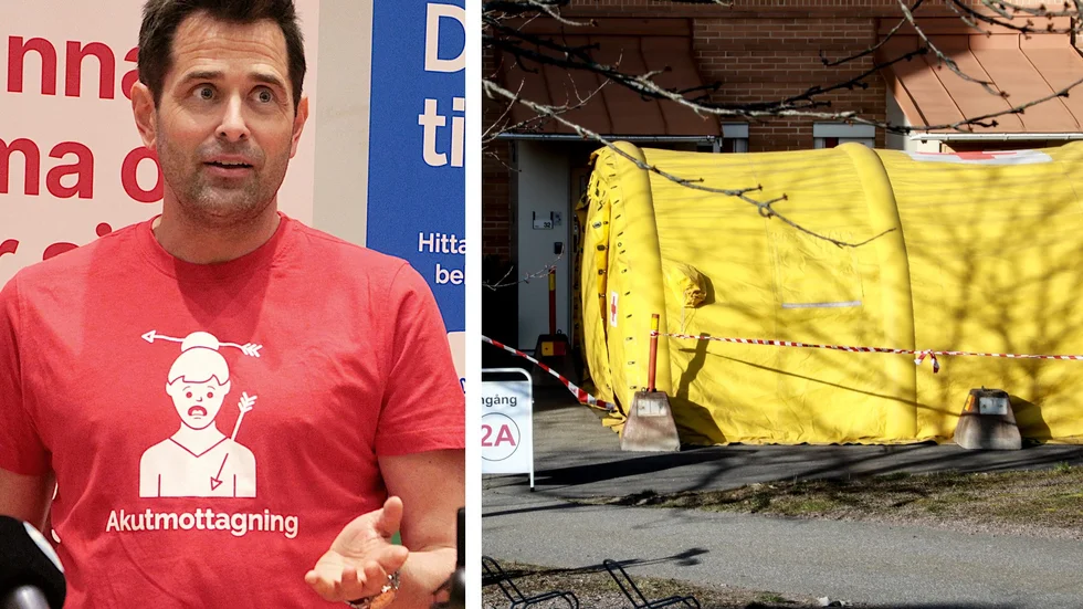 Patienten hade troligen en hjärtinfarkt redan första gången han sökte vård och omhändertogs i pandemitältet, enligt Erik Müssener, verksamhetschef på akutkliniken på US i Linköping.