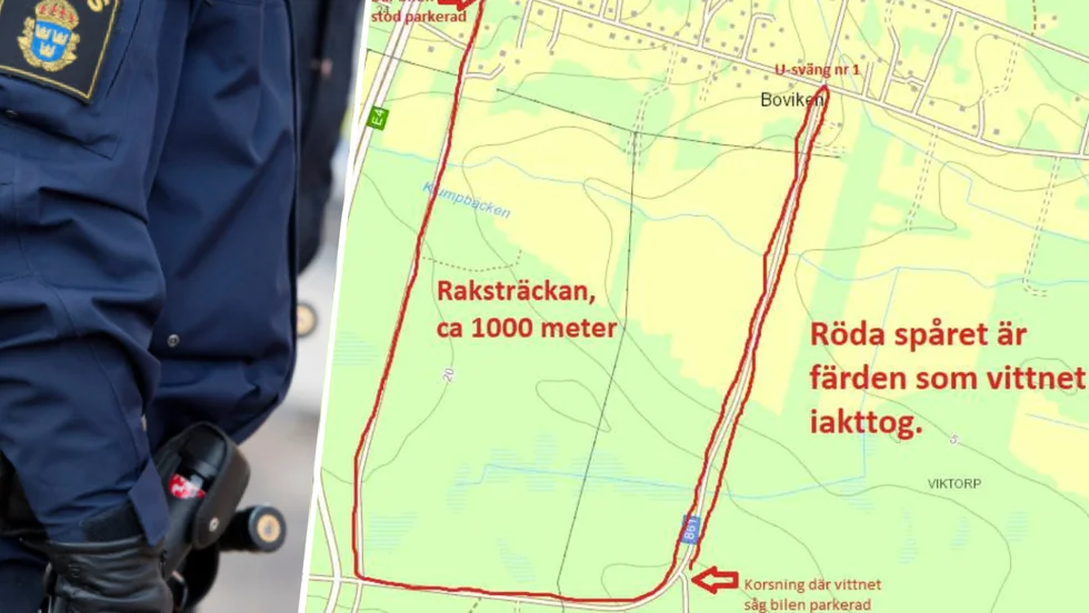 Med hjälp av vittnets uppgifter till polisen framgår det var rattfylleristen körde på lördagsnatten i Boviken.