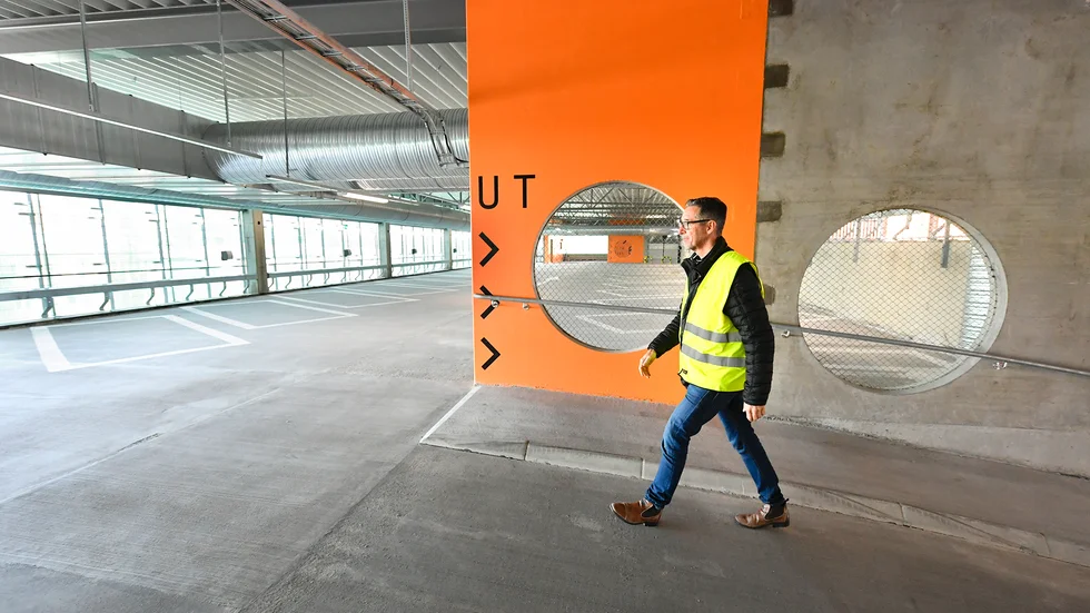 Tomas Vikström, Skellefteå Industrihus, är nöjd över bygget. 