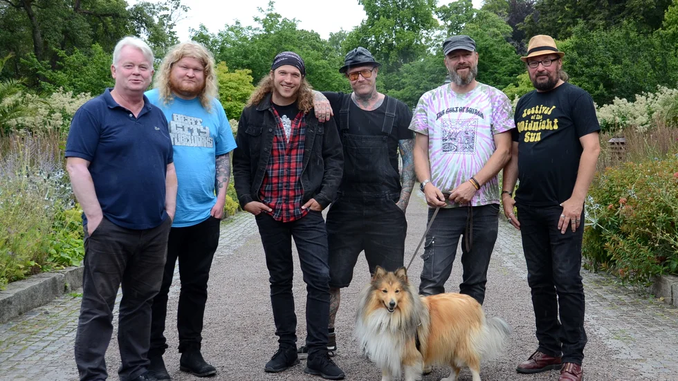Gänget som står bakom Festival of the Midnight Sun. Från vänster: Bo Kindgren, Kaj Sivervik, Albin Forsell, Björn Rallare, Mats Carlheim och Tommie Skarstedt.