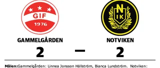 Notviken fixade en poäng mot Gammelgården
