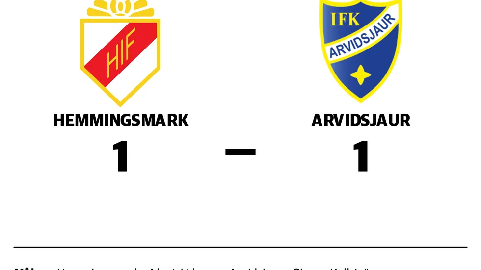 Hemmingsmark spelade lika mot Arvidsjaur