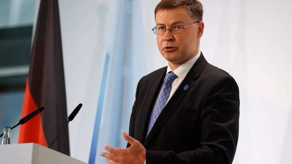 Valdis Dombrovskis är en av EU-kommissionens tre överordnade viceordföranden. Arkivfoto.