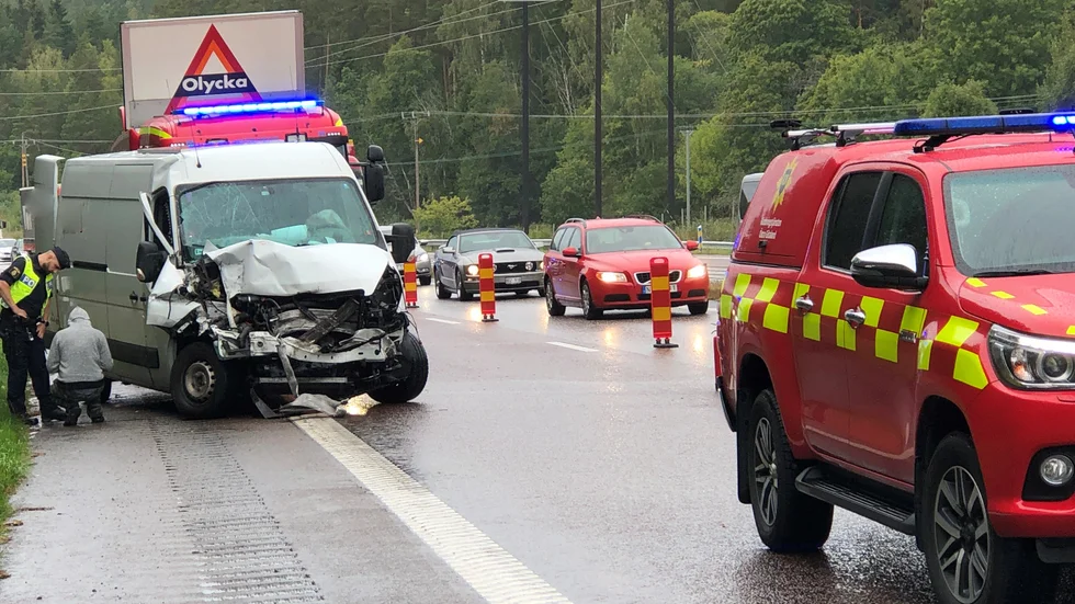   En trafikolycka inträffade på E4.