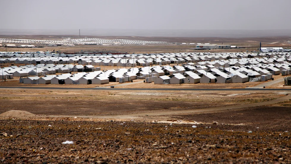 Flyktinglägret al-Azraq i Jordanien, i en bild från 2016.