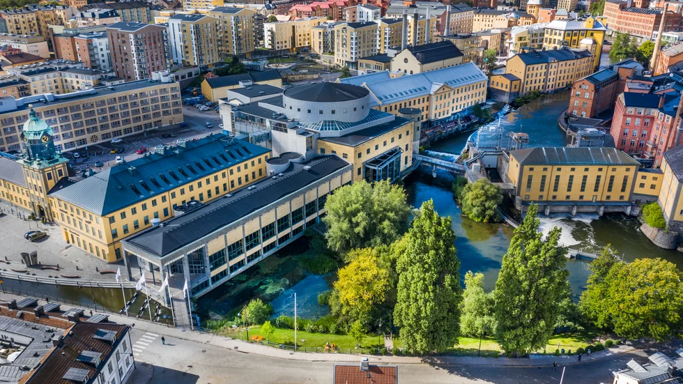 Industrilandskapet i Norrköping.