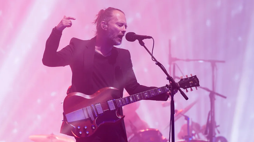 Tom Yorke i Radiohead. Arkivbild.