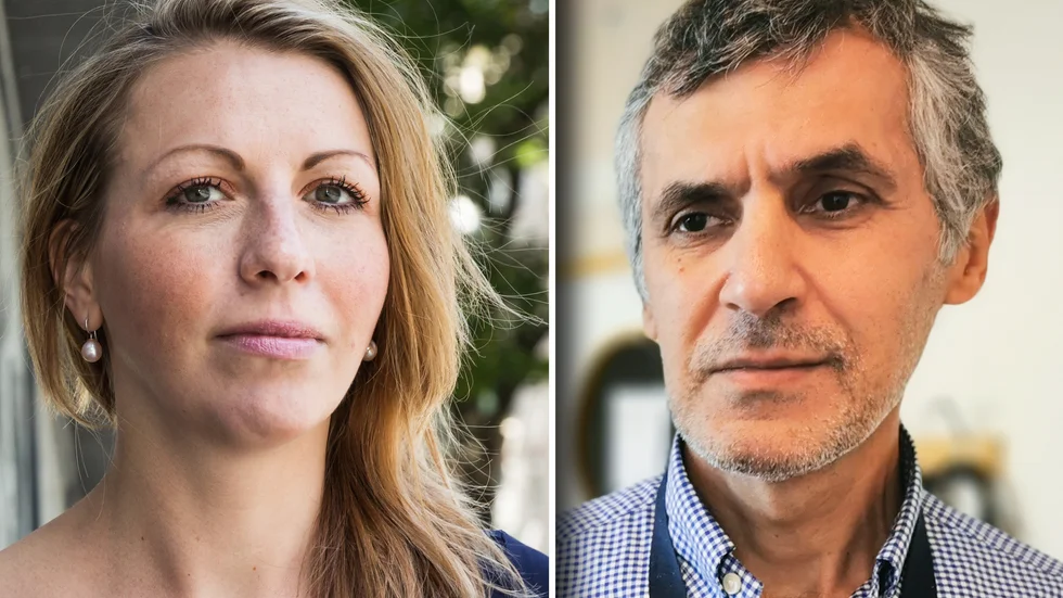 Emilie Orring (M) och Rafael Kawati, sektionschef för intensivvården vid Akademiska sjukhuset.