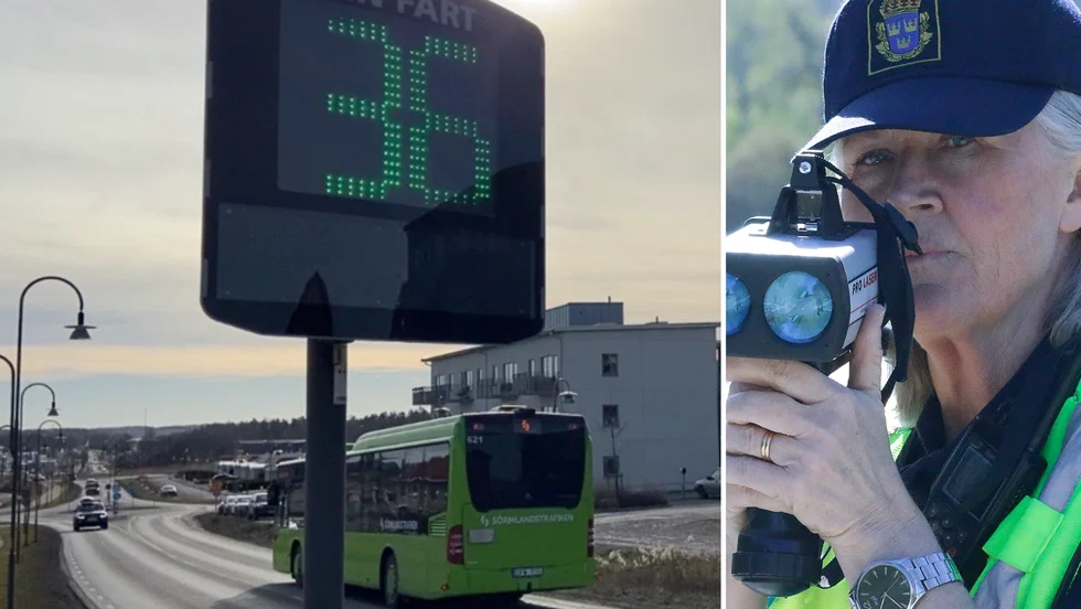 Trafikpolisen Anneli Ruuska kunde i söndags konstatera att många kör för fort på Kilenvägen i Strängnäs.