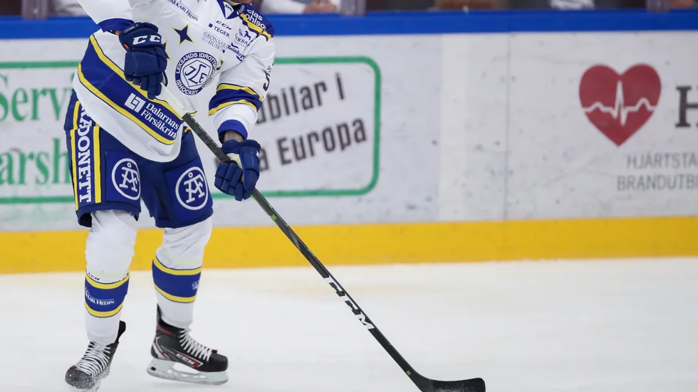 Leksands Jonas Ahnelöv var tillbaka i spel efter den otäcka skadan på försäsongen. Arkivbild.