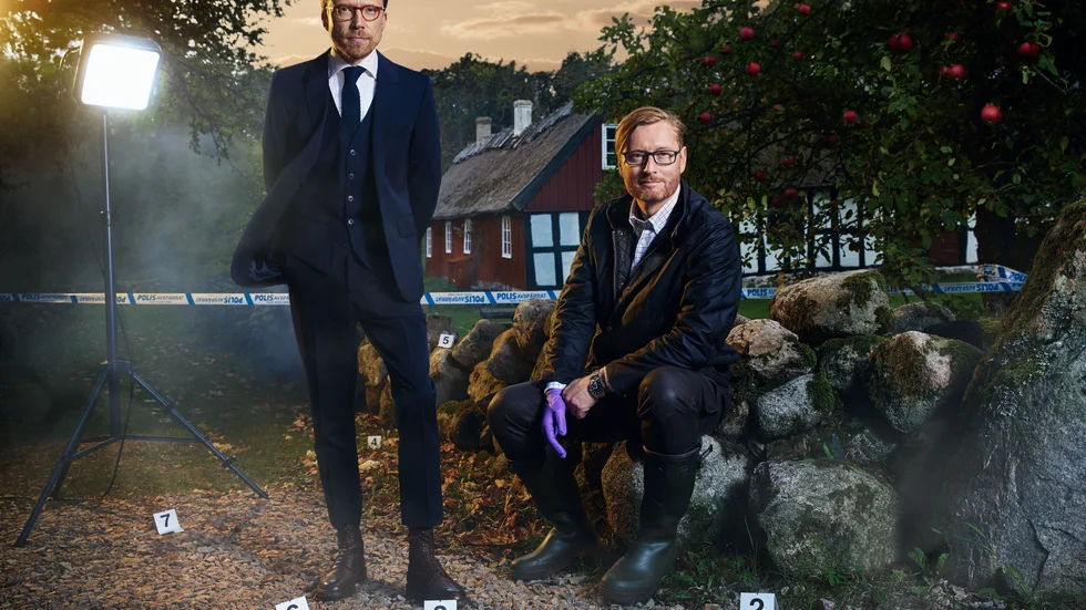 Anders de la Motte och Måns Nilsson jobbar med en ny pusseldeckarserie, "Morden på Österlen".