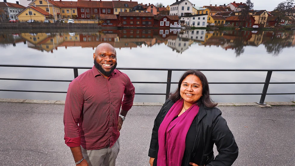 Eugene Ezika och Maria Fischer (bilden) driver nystartade omsorgsbolaget Seniorens val tillsammans med Pia Karppinen, Rahmatulla Nourani.
