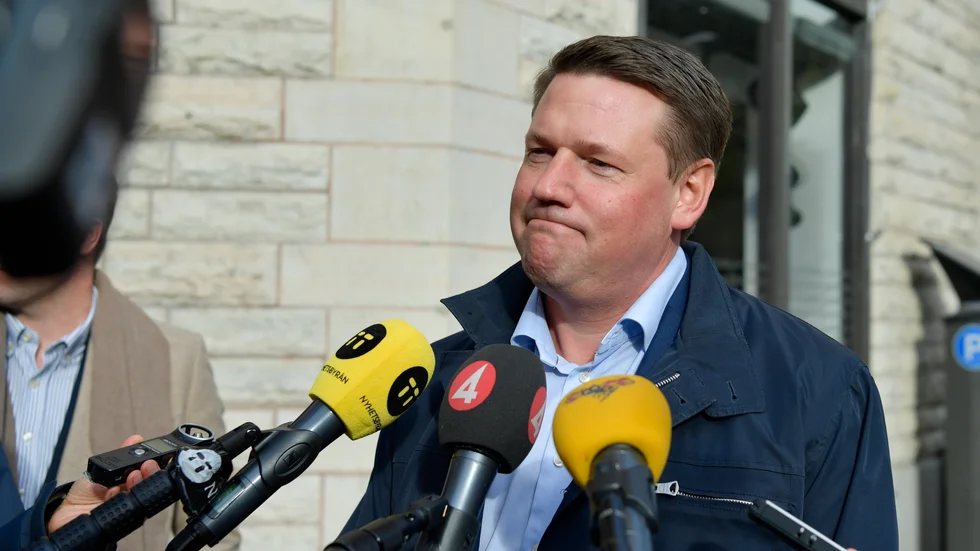 Tobias Baudin, ordförande för Kommunal, kallar till pressträff ihop med SKR. Arkivbild.