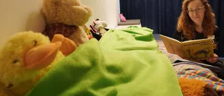 Gosedjur sover över på bibblan