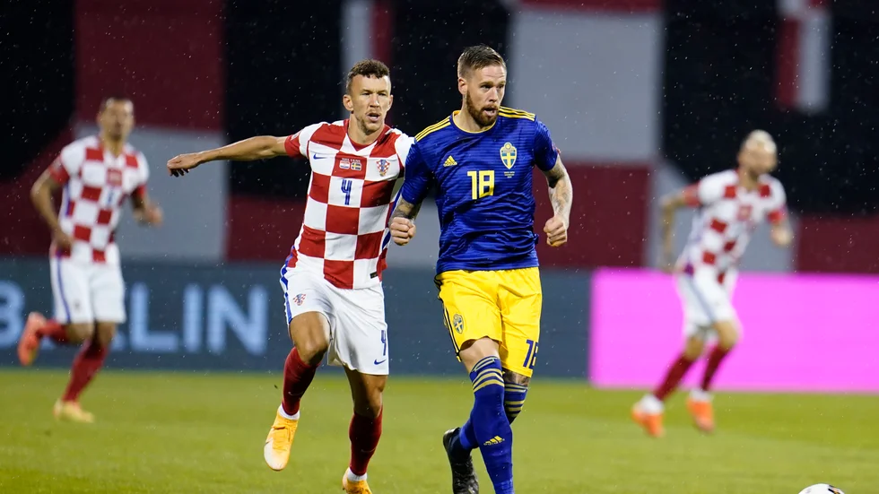 Pontus Jansson i Nations League-matchen mot Kroatien i november.
