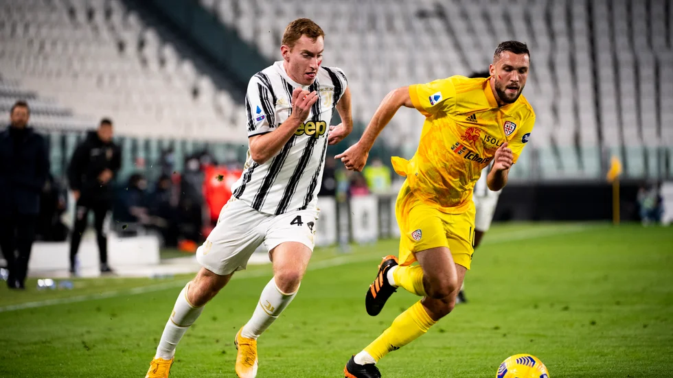 Dejan Kulusevskis Juventus vann, men svensken gick ut skadad i den andra halvleken. Arkivbild.