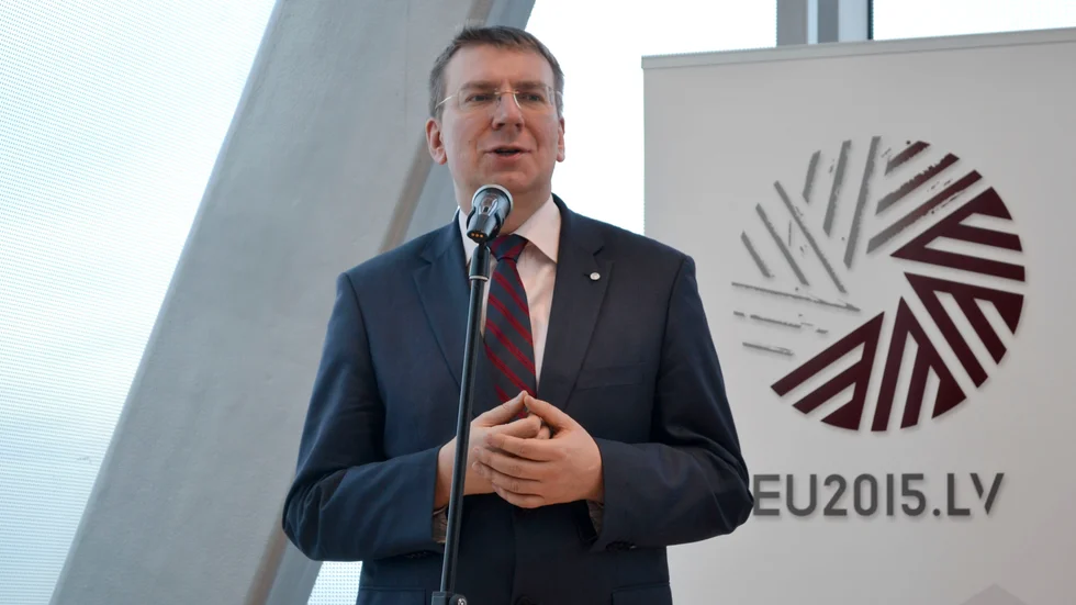 Lettlands utrikesminister Edgars Rinkevics. Arkivfoto.