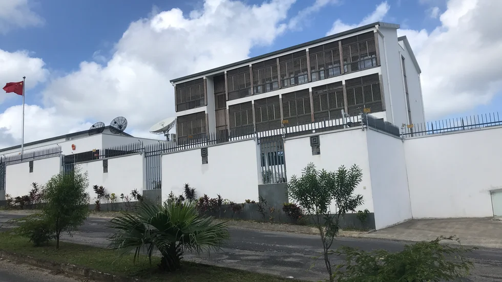 Kinesiska ambassaden i Vanuatus huvudstad Port Vila.