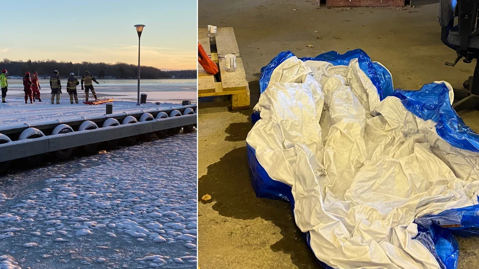 Räddningstjänsten som befann sig på Ångbåtsbron tillkallade sjöräddningssällskapet som fiskade upp en barnbassäng i plast.