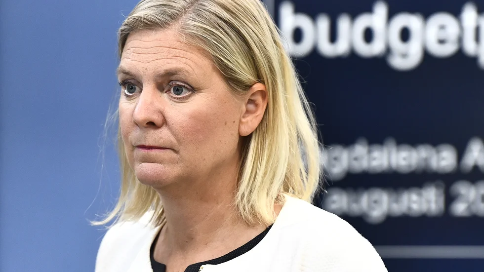 Finansminister Magdalena Andersson kritiseras i dagens debattartikel. 