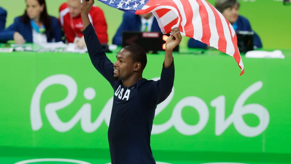 Om Wada stänger av USA från deltagande i OS nästa år blir det ingen ny titel för basketstjärnan Kevin Durant. Arkivbild.