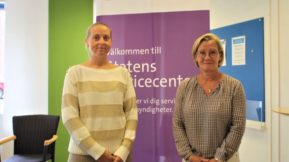 Sonia Thor och Anne Boström ser fram fram emot att hjälpa även arbetssökande på Statens Servicecenter.