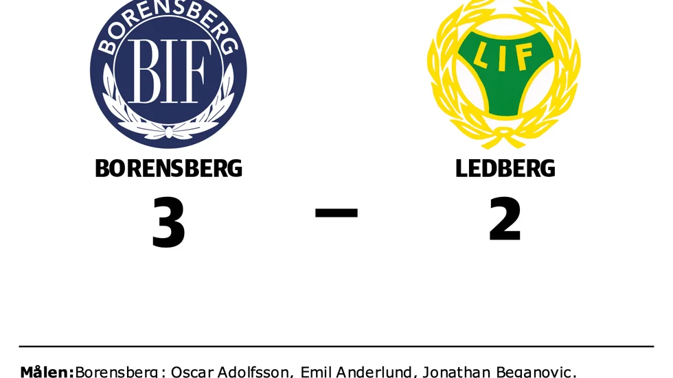 Borensbergs IF vann mot Ledbergs IF