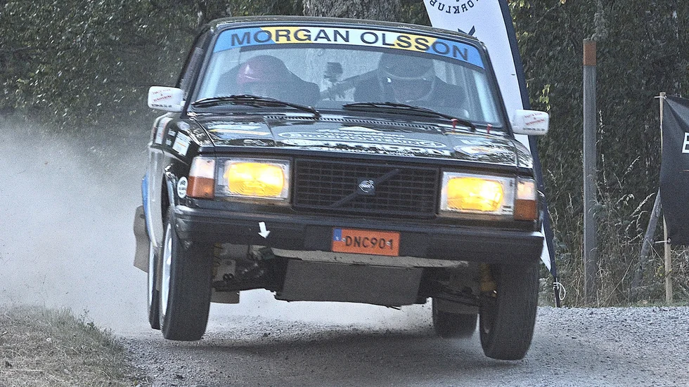 Morgan Olsson, Vimmerby MS, vann sin klass i helgens rallysprint.