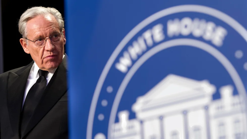 Journalisten Bob Woodward vid Vita husets korrespondentmiddag 2017. Arkivbild.