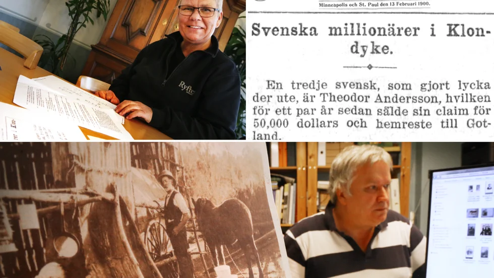När GA berättar för Bettina Söderstrand om släktingen som blev rik på guld i Amerika blir hon paff. "Helt otroligt", säger hon. Det är släktforskaren Mats Ekedahl som hjälpt henne att ta fram fakta.